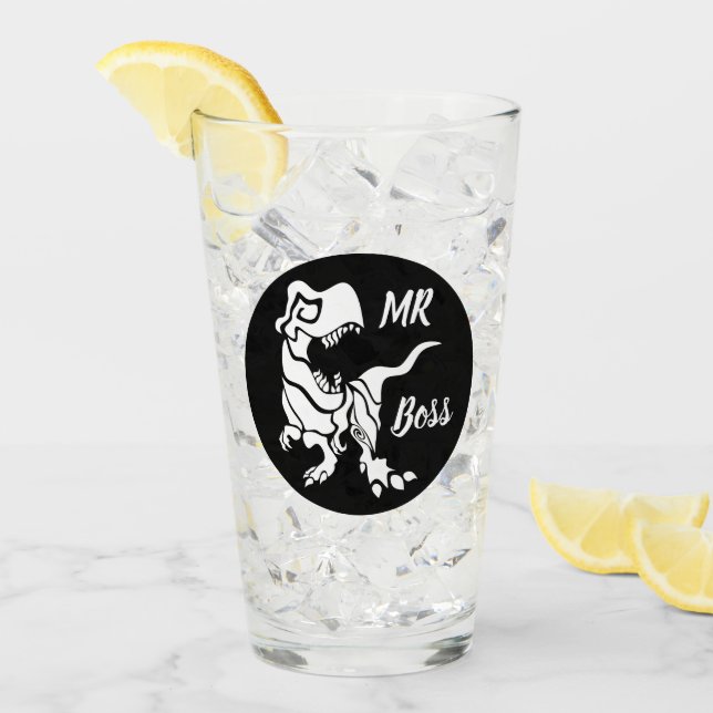 White Trex the Boss Dino Glass (Front Ice)
