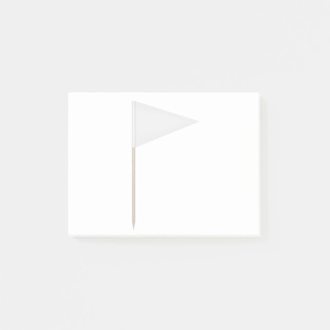 White triangle toothpick flag post-it notes (Front)