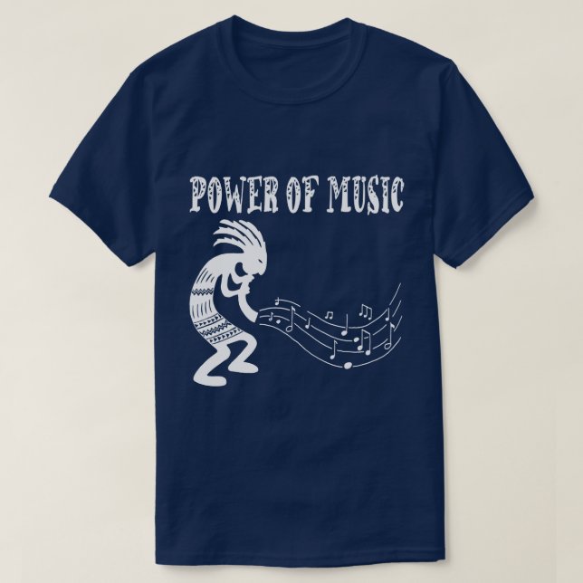 White tribal musicians T-Shirt (Design Front)