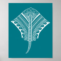 White Tribal Stingray