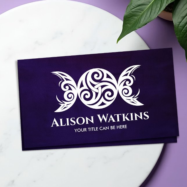 White Triskele - Triple Moon Business Card (Creator Uploaded)