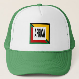 White Trucker cap AFRICAN DESIGN