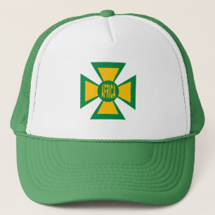 White Trucker cap AFRICAN DESIGN