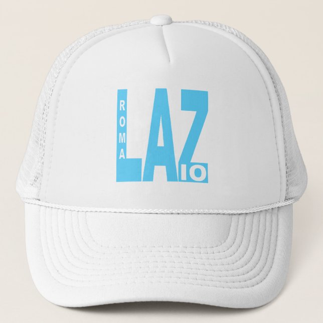 White Trucker Cap DESIGN LAZIO ROMA (Front)