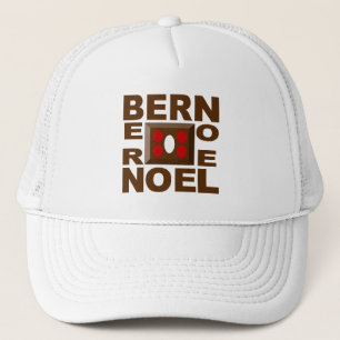 White Trucker Hat BERN NOEL Design