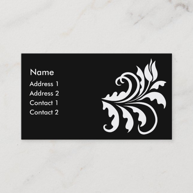 white tulip business card (Front)
