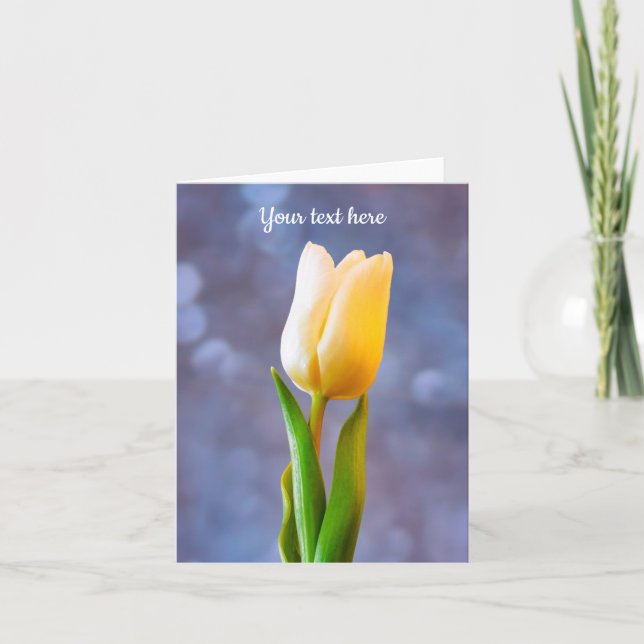 White Tulip Greeting card (Front)