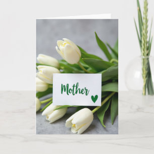 White Tulip Thanks Card