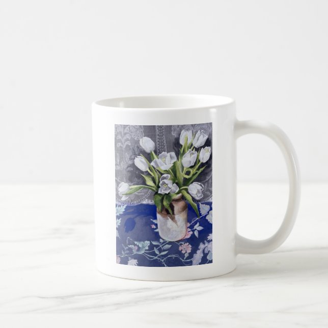 White Tulips 1994 Coffee Mug (Right)