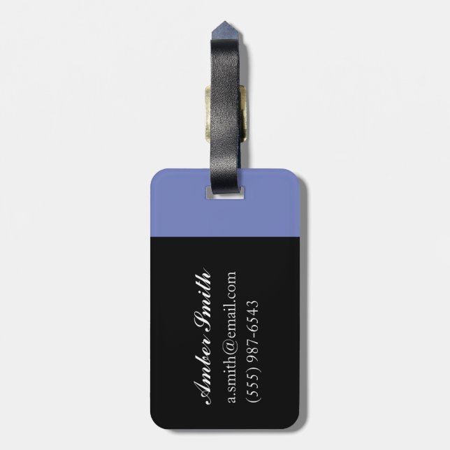 White Tulips Luggage Tag (Back Vertical)