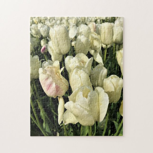 White Tulips, Oregon Jigsaw Puzzle (Vertical)