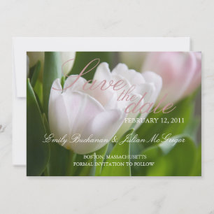 White Tulips • Save the Date Announcement