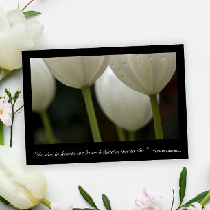 White Tulips Thank You for Your Sympathy Card