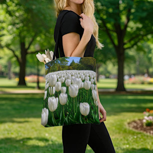 White Tulips Tote Bag
