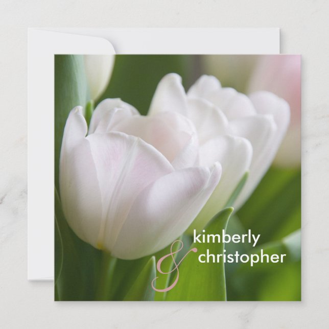 White Tulips • Wedding Invitation (Front)