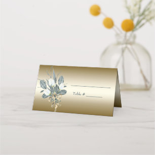 White Tulips With Gold, Wedding Place Card