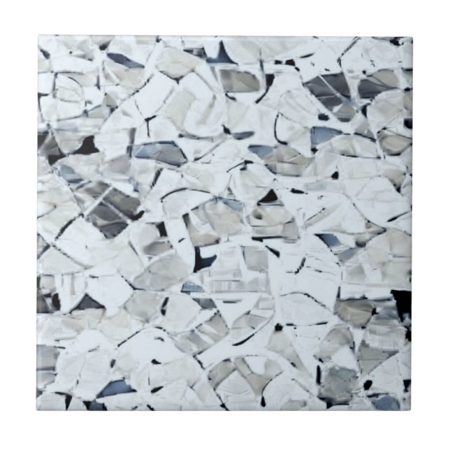 White tumbled grey tile (Front)