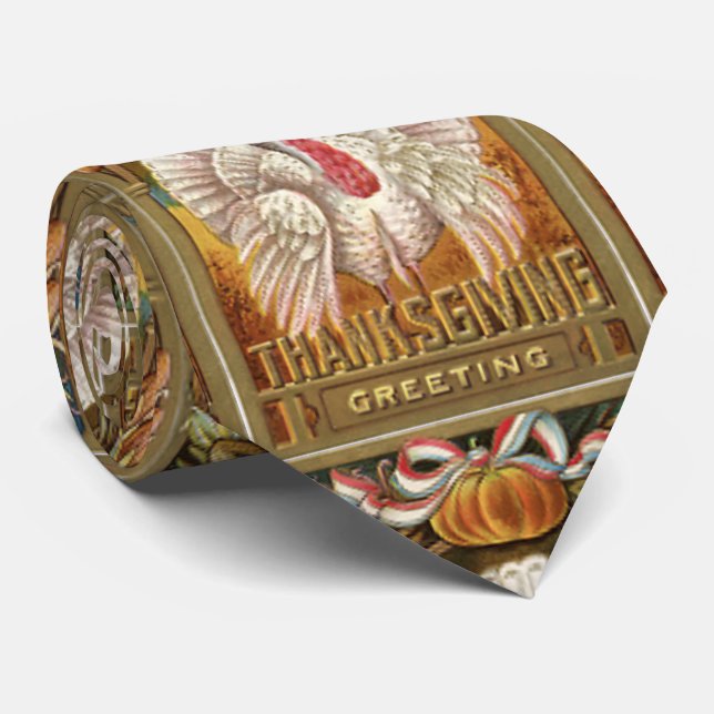 White Turkey Tie (Rolled)