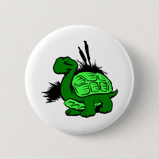 White Turtle Toon Tattoo 6 Cm Round Badge