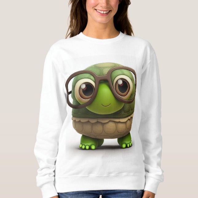 White Turtle Women's Sweatshirt (Front)