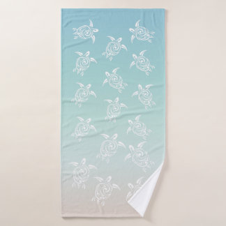 White Turtles Beach Themed Bath Towel