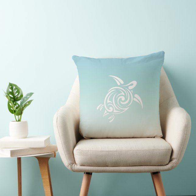 White Turtles Beach Themed Cushion (Chair)