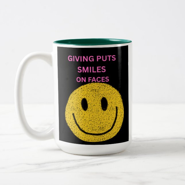 White Two Tone Mug with Green Interior Custom Desi (Left)