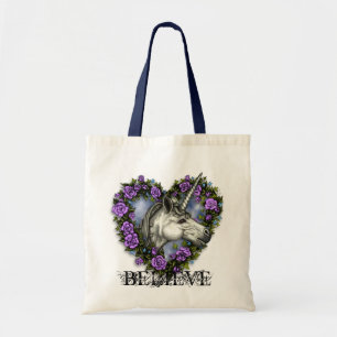 White Unicorn BELIEVE! Tote