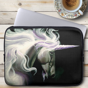 White Unicorn Purple Laptop Sleeve