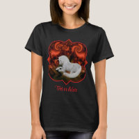 White Unicorn Red Fractal Fantasy Horse Art