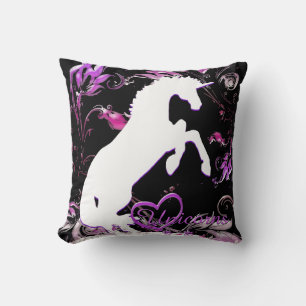 White Unicorn V (Colourful Splash) Cushion