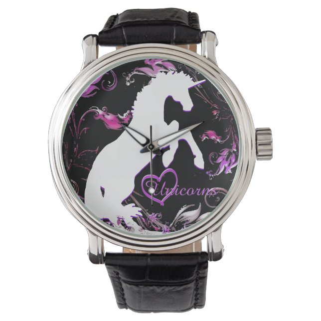White Unicorn V (Colourful Splash) Watch (Front)