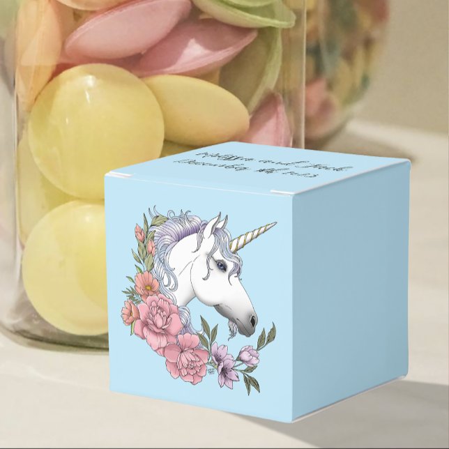White Unicorn Wedding Favour Box (Creator Uploaded)