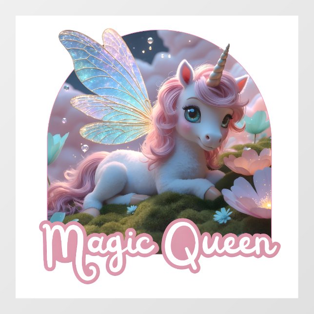 White unicorn with wings - Magic Queen (Sheet)