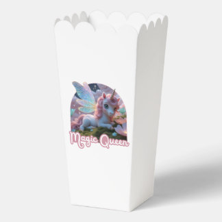 White unicorn with wings - Magic Queen Favour Box