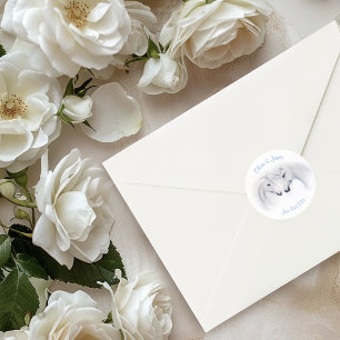 White Unicorns Love Couple Classic Round Sticker