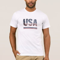 *~* White USA Flag AP16  Patriotic American