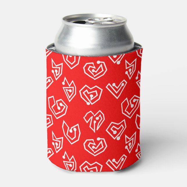 White Valentine's Mazes  Can Cooler (Can Front)