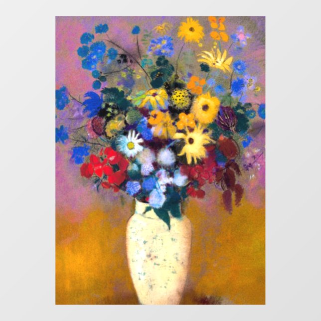 White Vase with Flowers Odilon Redon (Sheet)