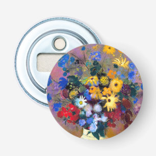 White Vase with Flowers Odilon Redon Bottle Opener