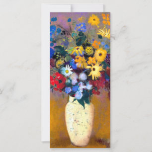 White Vase with Flowers Odilon Redon Card