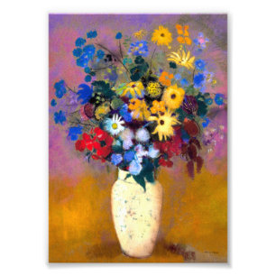 White Vase with Flowers Odilon Redon Photo Print