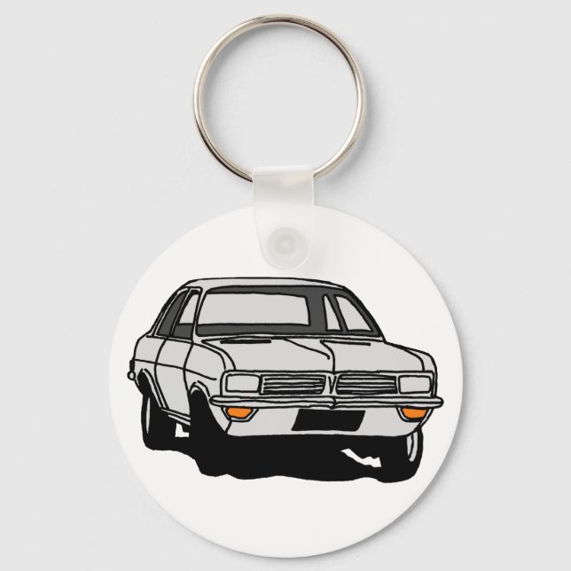 White Vauxhall Viva HC Key Ring (Front)