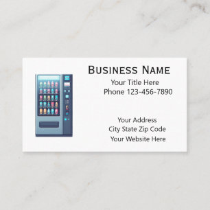 White Vending Machine  Business Card