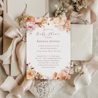 White Vintage Floral Fall Baby Shower