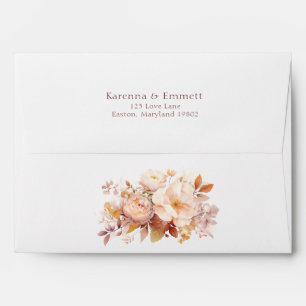 White Vintage Floral Fall Baby Shower Mailing Envelope