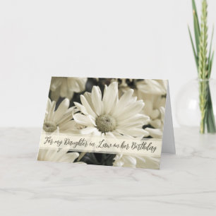 White Vintage Flowers Daughter in Law Card