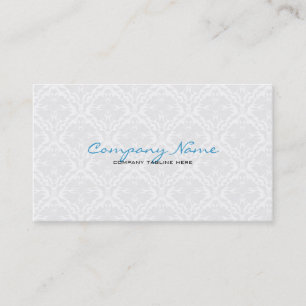 White Vintage Orante Floral Damasks Pattern Business Card