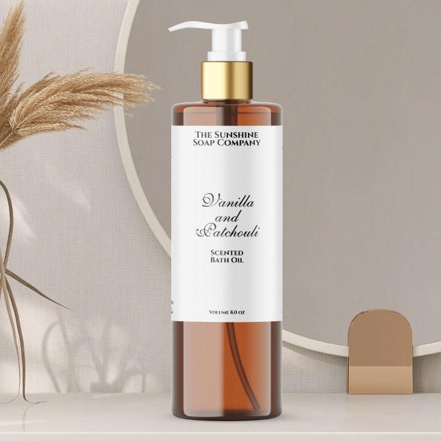 White vintage waterproof cosmetics bottle label  (Creator Uploaded)