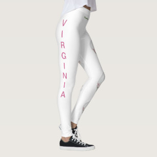 White Virginia Flowering Dogwood State Leggings